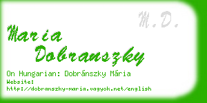maria dobranszky business card